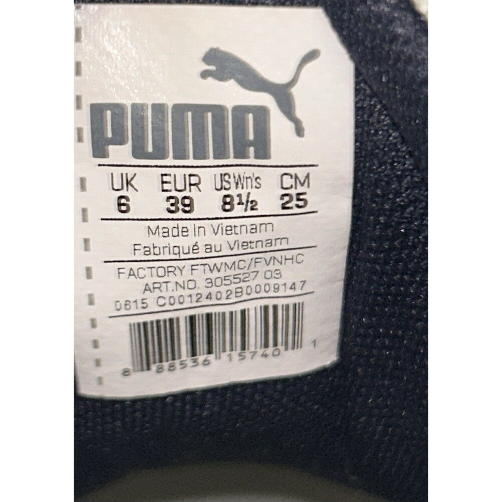 Puma White and Mint Low-Profile Athletic Shoes - Picture 8 of 9